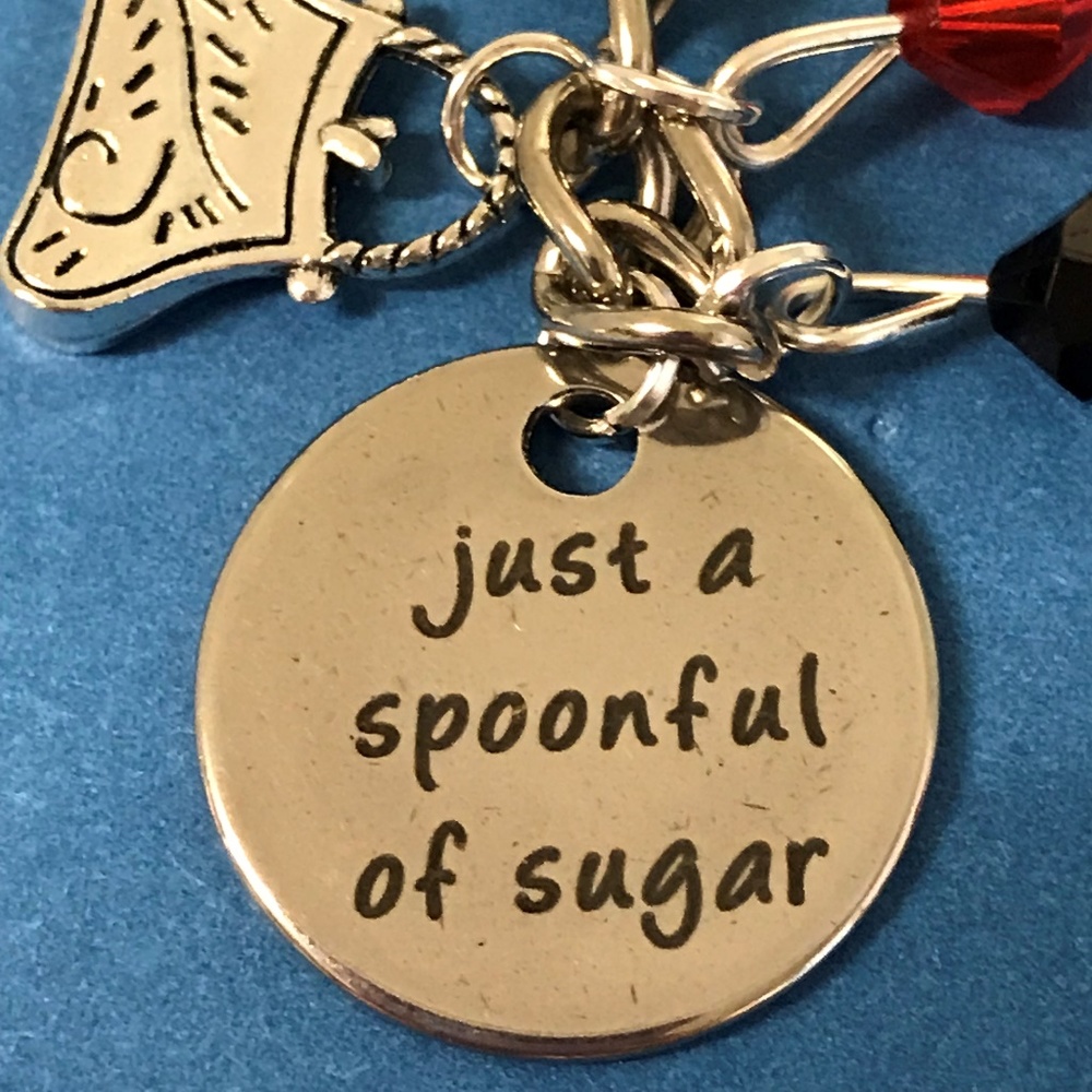 Mary Poppins Just a Spoonful of Sugar Keychain - Picture 2 of 6